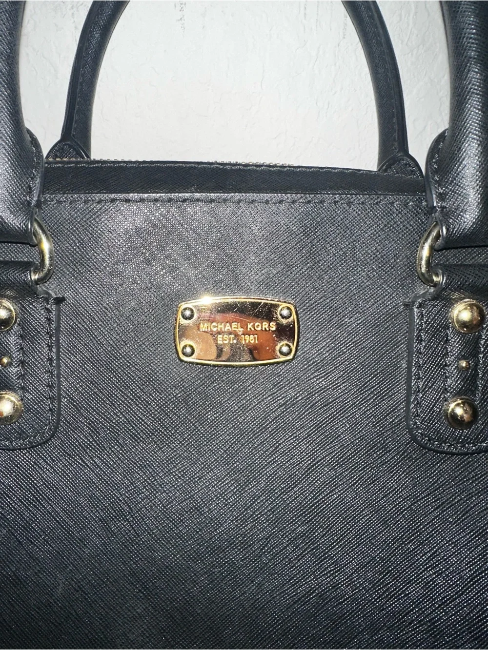 Michael Kors Classic Black Women's Satchel with Gold Hardware